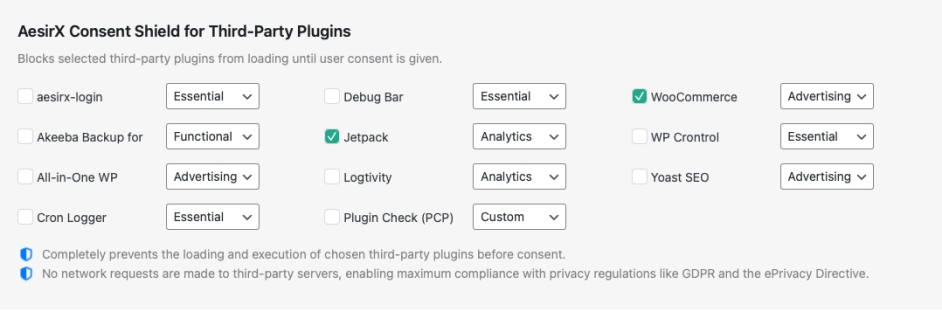 AesirX Consent Shield for Third Party Plugins