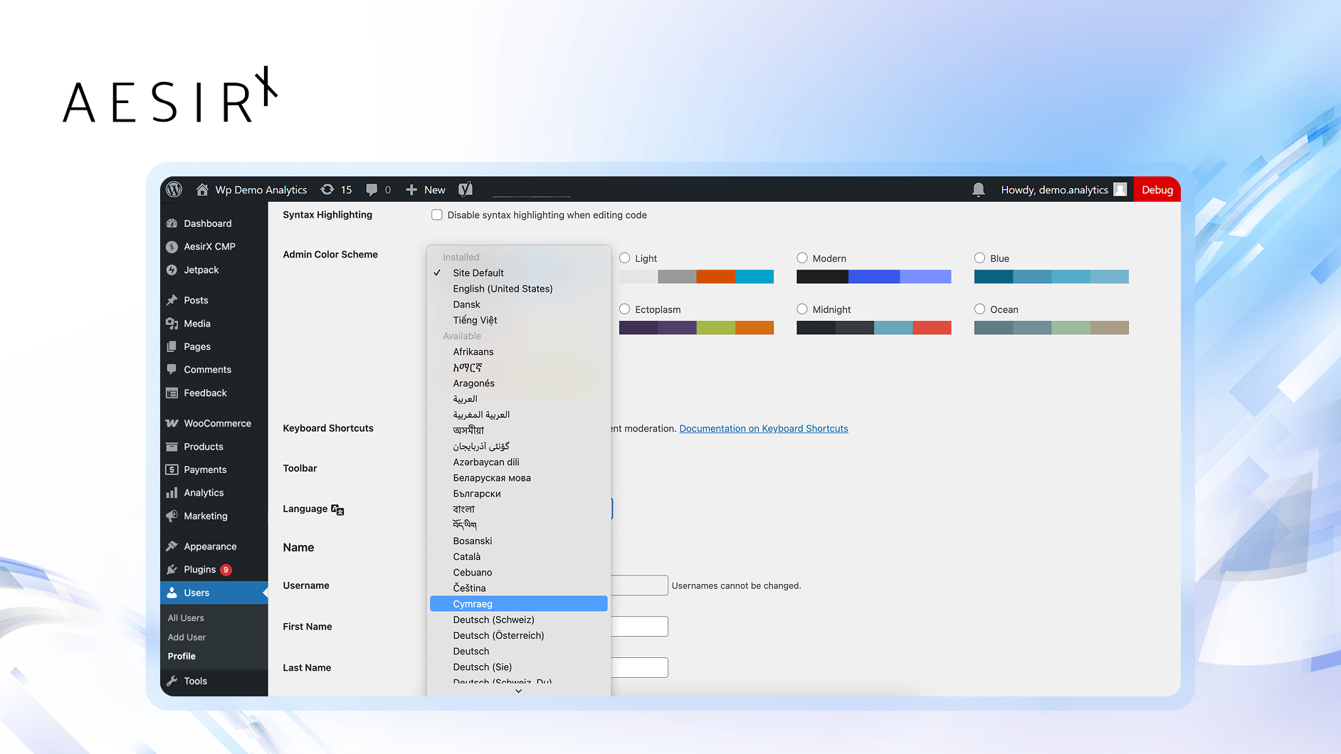 aesirx cmp multi language cmp