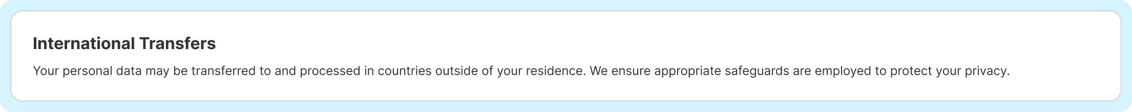 aesirx cmp ai tool international transfers section