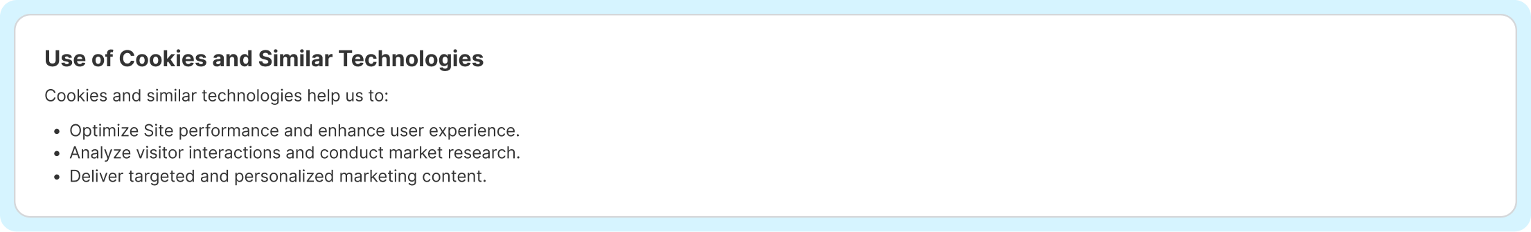 how to generate a privacy policy with ai use of cookies section