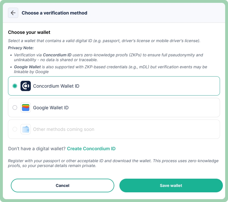 AesirX CMP Choosing a wallet 2