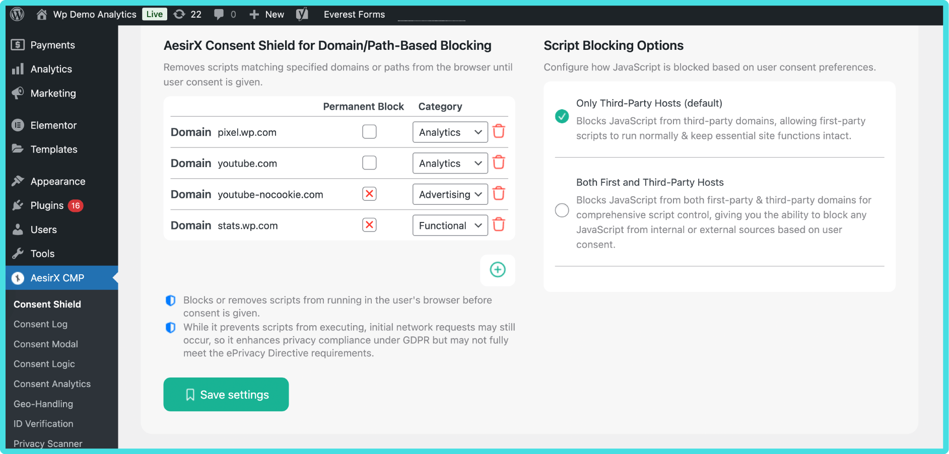 choose permanent block per domain path new