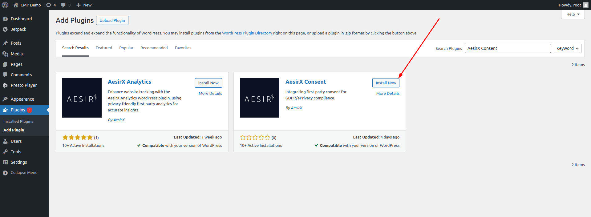 cmp freemium wp install